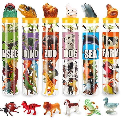 82 Piece Animal Toy, Assorted Mini Dinosaur Insect Ocean Sea Animal Farm