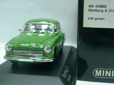 WOW EXTREMELY RARE Wartburg A311/1 Sedan Lux 1956 Silk Green 1:43 Minichamps-312