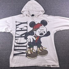 Vintage Mickey Mouse 90  s Long Sleeve T-Shirt Hoodie Men  s Size XL Jerry Leigh