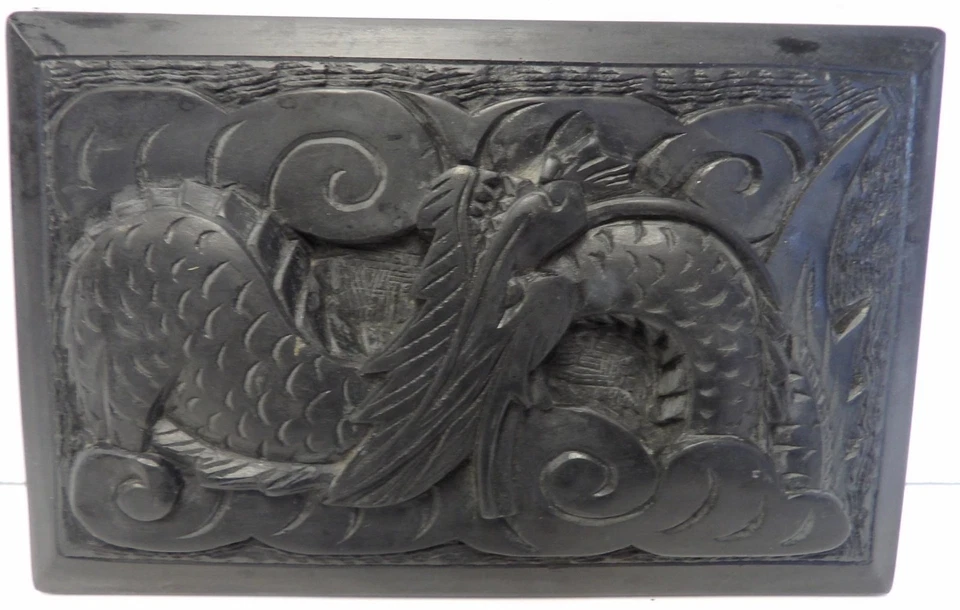 Antigua caligrafía china de piedra de tinta tallada Foto 4 de 4