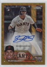 2023 Topps Chrome Update Gold Wave Refractor 38/50 Blake Sabol #AC-BSA Auto ic3