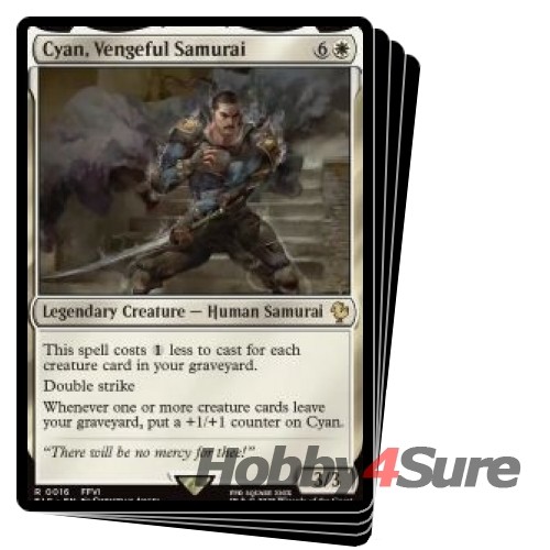 Cyan, Vengeful Samurai X4 M/NM Magic: The Gathering MTG Final