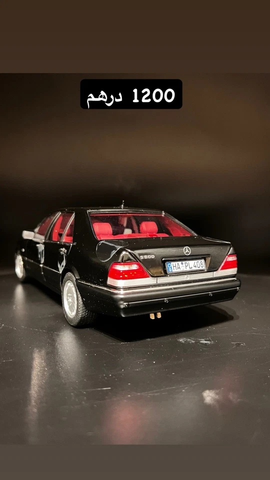 NOREV Mercedes Benz W140 S600 Negro con Interior Rojo Oscuro 1/18 Totalmente Nuevo Foto 2 de 2