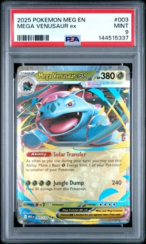 2025 POKEMON MEG EN-MEGA EVOLUTION #003 MEGA VENUSAUR EX PSA 9