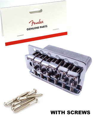 Genuine Fender LEFT HAND TREMOLO STRAT BRIDGE Assembly Standard Vintage 6 Screw