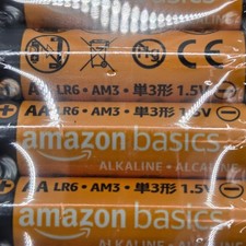 Amazon Basics 12-Pack AA Alkaline Batteries - 1.5 Volt - Long Lasting Power NEW