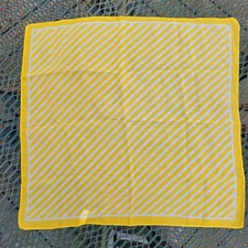 Ray Strauss Polyester Sheer Sunny Yellow Handkerchief Scarf 1950's 19x19"