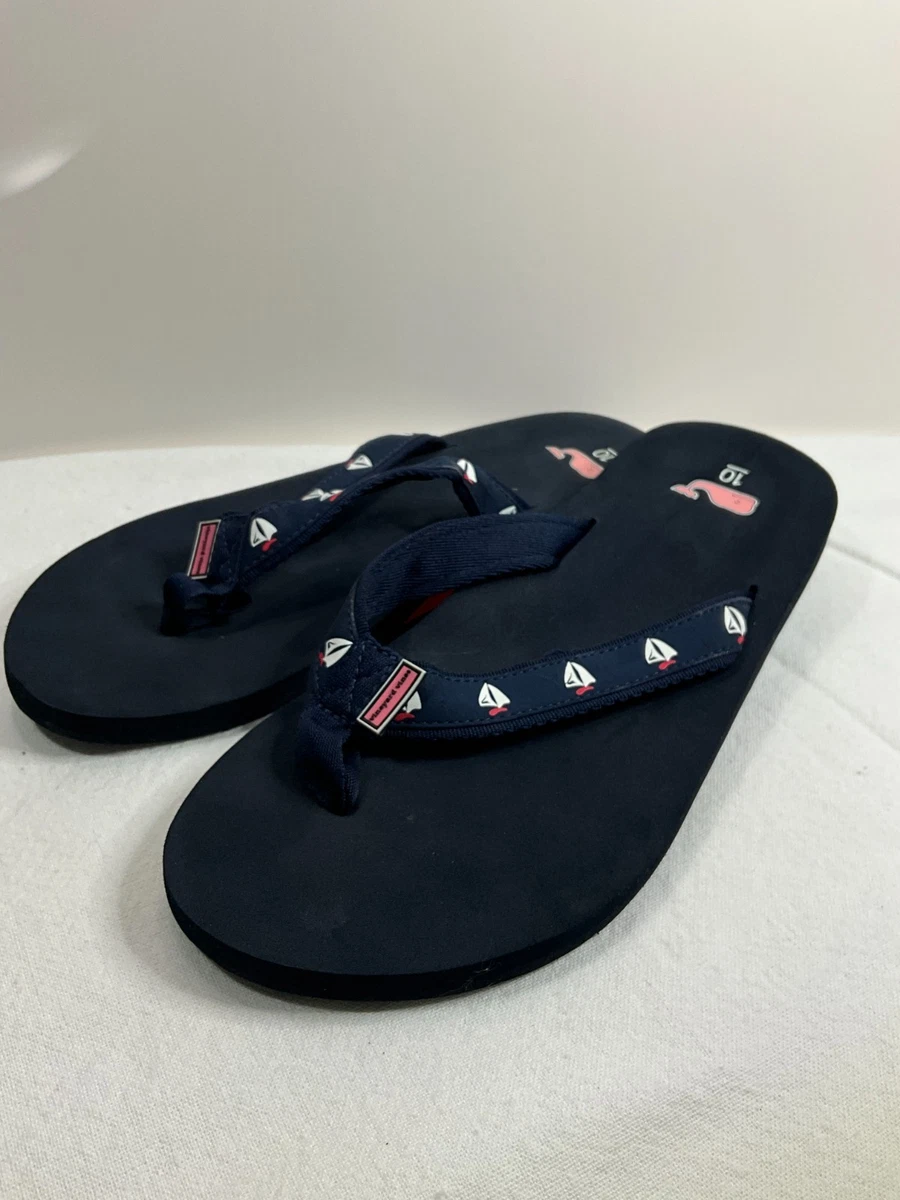 Vineyard vines Red, White, and Blue Braided mens Flip Flops Vineyard Vines Flip Flops for Women for sale | eBay main image 4