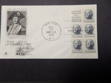 US Artcraft First Day Cover 1962 # 1213a Washington Booklet pane of 5 + Label