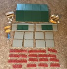 Ertl Farm Country Machine Shed With Fences, Chickens, Feeders, Farmer & misc — photo 1