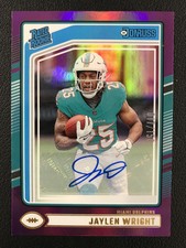2024 Donruss #344 Jaylen Wright Miami Dolphins Rookie Auto Purple /150
