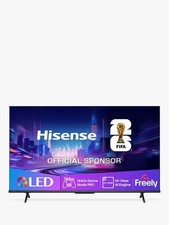 Hisense 43E7QTUK (2025) QLED HDR 4K Ultra HD Smart TV, 43 inch, Black