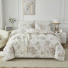Duvet Cover Queen Size Pink Rose Floral Bedding Peony Flower Quilt Cover Set ...