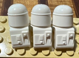 3 Lego Minifigure White Headgear Helmet Star Wars - Snow trooper