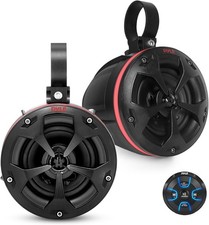 Pyle 2-Way Waterproof Off Road Speakers 4" 800W Active Passive Marine