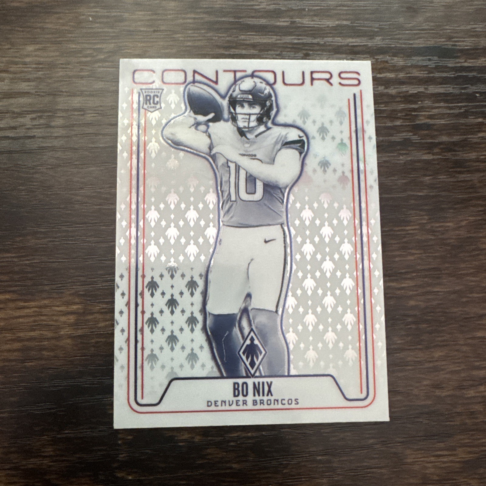 Bo Nix Contours Wave #CON-BNX 2024 Panini Phoenix