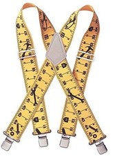 110RUL Heavy Duty Tape Elastic Work Suspenders Print Ruler