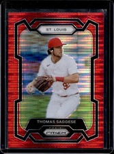 2024 Panini Prizm Thomas Saggese Red Pulsar #/399 Cardinals