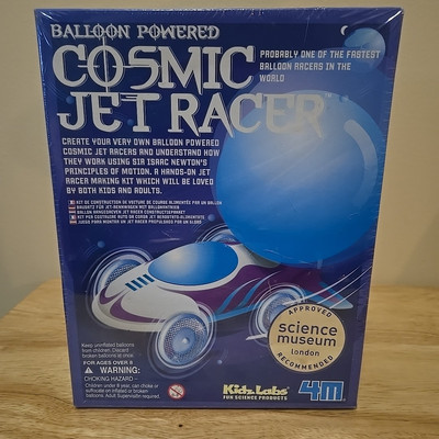 Cosmic Jet Racer Brand New Fun Science Products Kidz Labs 4M Balloon Powered