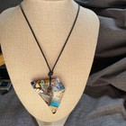 Fused Art Glass Dichroic Murano Style Pendant/Necklace 1 Of A Kind! — photo 3
