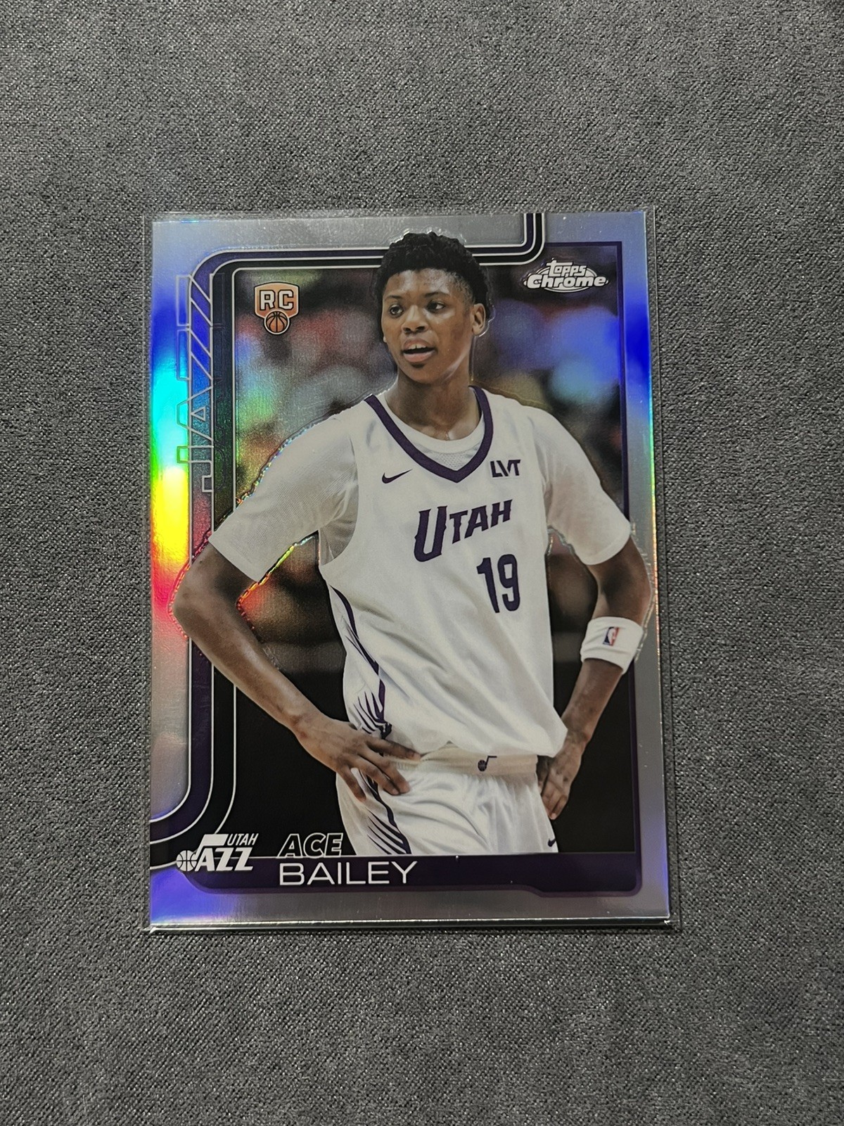 ACE BAILEY 2025-26 Topps Chrome Rookie Silver Refractor RC UTAH JAZZ #255