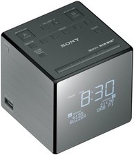 DAB+/FM Clock Radio Dual Alarm USB Charging Portable Grey