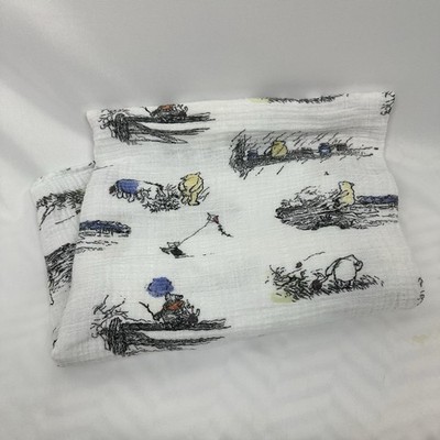 Aden + Anais 100% Cotton Muslin Dream Swaddle Blanket 48 x 86  Winnie the Pooh