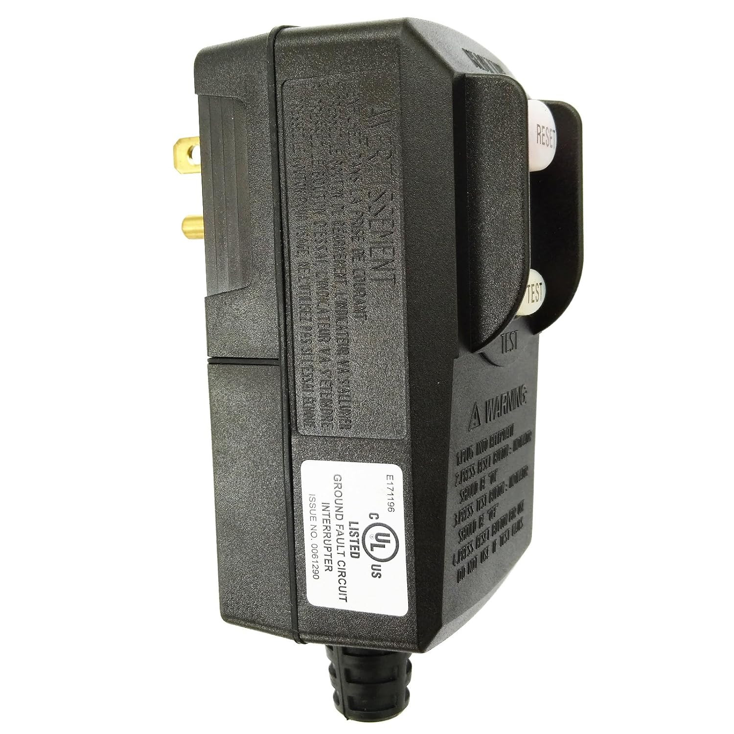 GFCI Plug Replacement 15 Amp 3 Prong GFI Waterproof Circuit Breaker UL Listed fo