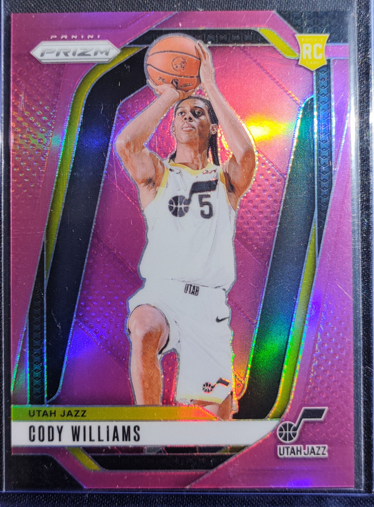 Cody Williams 2024-25 Panini Prizm 014/249 Pink RC Utah Jazz #232
