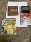 Pokemon: Yellow Version Game Boy Box & Manual Only