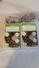 2 Boxes LED Santa Claus String Lights Battery Powered Timer 18 Count 6 Feet Red