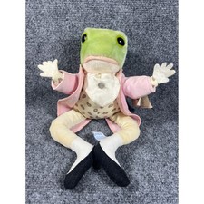 Eden Mr Jeremy Fisher Plush Frog Beatrix Potter Pink Tailcoat Vintage 12 Inch