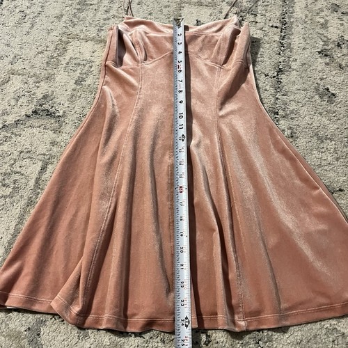 Urban Outfitters Pink Velvet Corset Strappy Mini Dress Balletcore Coquette S - Picture 5 of 7