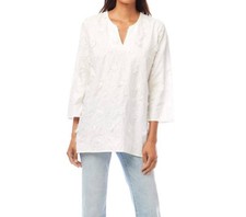 Karen Kane 3/4 Sleeve Embroidered Tunic Size XS