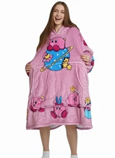 Kirby Anime Wearable Adult Blanket Hoodie