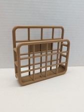 YAFFA Storage Tan Plastic Organizer 1983 MICRO Catch-All Can Be Wall Mounted 