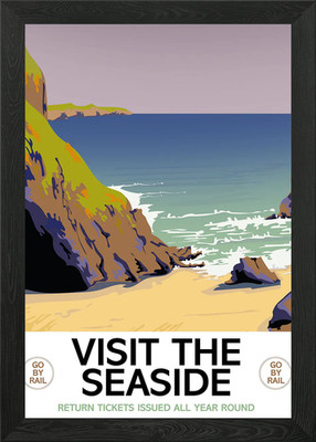 visit the Seaside Framed Wall Art Poster Canvas Print Picture