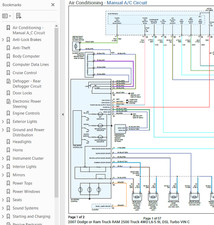 Dodge RAM 2500 2007 diagrama de cableado a color esquema L6 5,9 L DSL 4x4 pdf
