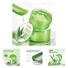 Organic Aloe Vera Gel Face, Natural Moisturizer and Sunburn Relief, Non-Sticky