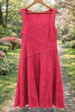 NWT Adrianna Papell Watermelon Lace Overlay Sleeveless Spring Dress Sz 16