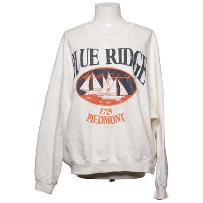 Bershka, Sweatshirt, Größe: L, Weiß, Baumwolle/Polyester, Print, Damen #4xJ
