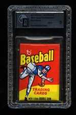 1975 TOPPS BASEBALL MINI UNOPENED WAX PACK FASC FROM SEALED CASE GAI 9 MINT