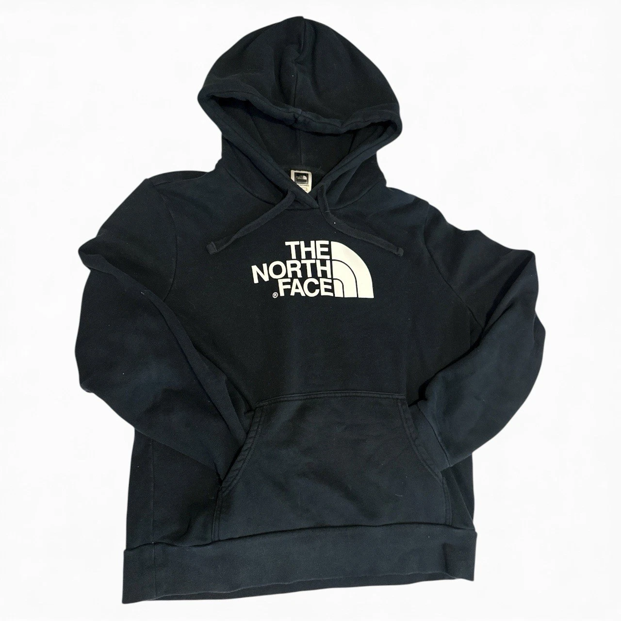 The North Face Hoodie Women’s Large Black Pullover Logo Graphic Sweatshirt