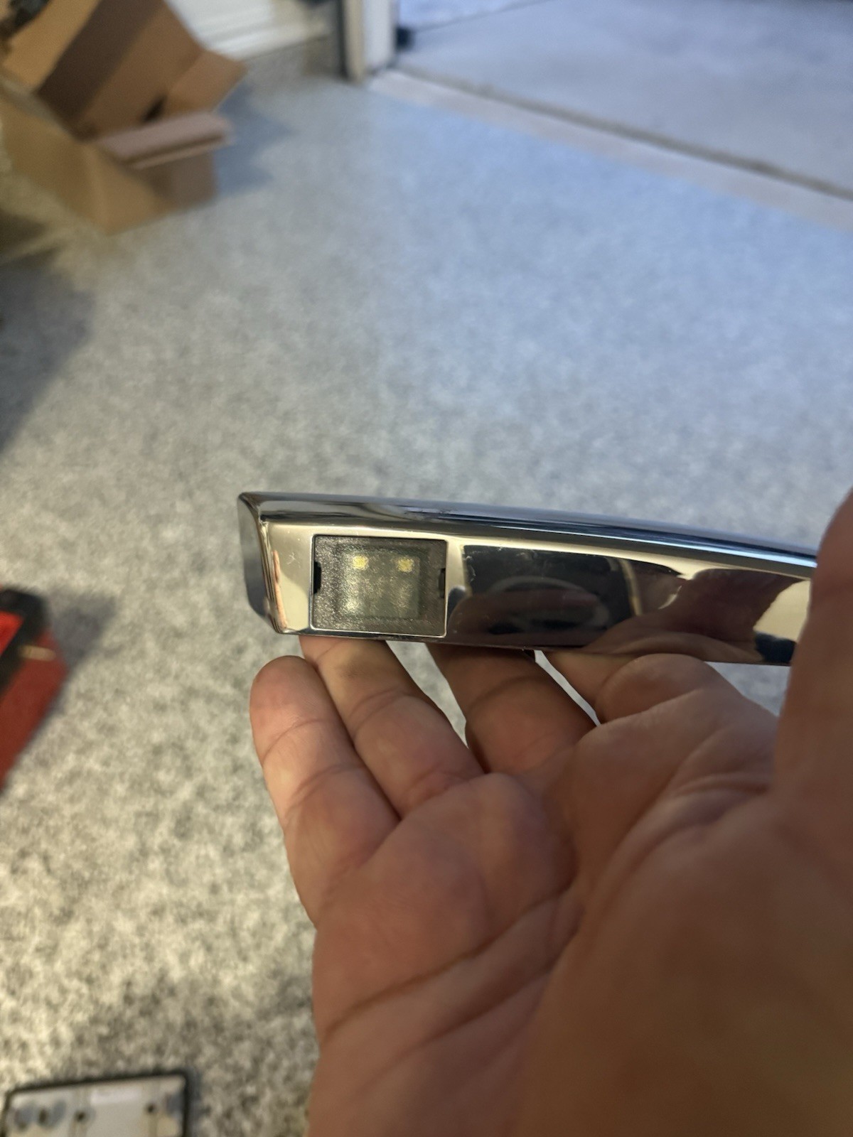 Rolls-Royce Wraith Or Dawn Right side fender molding chrome trimming with light