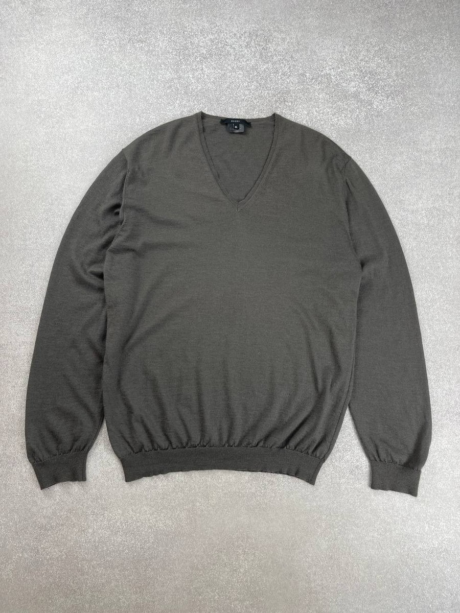 Gucci Cashmere/Silk V-Neck Knit Sweater Men's Size XL Duties Paid