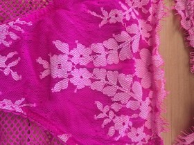 Victoria's Secret Dream Angels Lined Demi Bra 36c Matching Bottom XL Hot Pink...