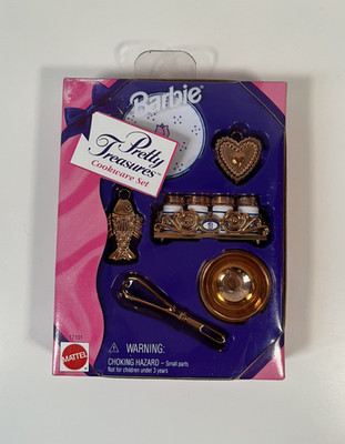 Mattel 1997 Barbie Pretty Treasures Kochgeschirr Zubehörpaket 17101 Neu in OVP