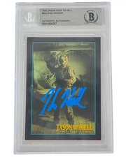 Kane Hodder signed Trading Card Voorhees Jason Goes to Hell Beckett Encapsulated
