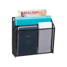 Vertical File Storage, Desktop Organizer, Wall Mount, Office, Metal Mesh, 12....