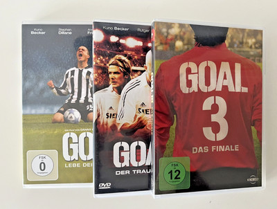 Goal 1 + 2 + 3 (3 x DVD, komplett) Topfilme, ein Muss nicht nur für Fussballfans